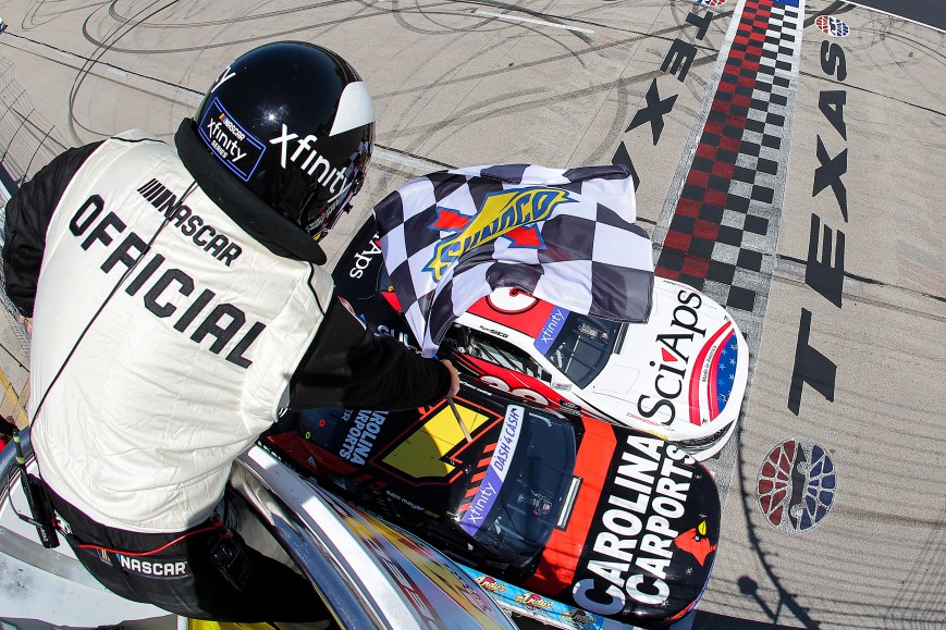 Thrilling Last-Lap Pass Gives Sam Mayer Xfinity Win at Texas