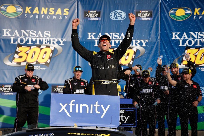 Almirola Outduels Playoff Contenders in Kansas Xfinity Thriller