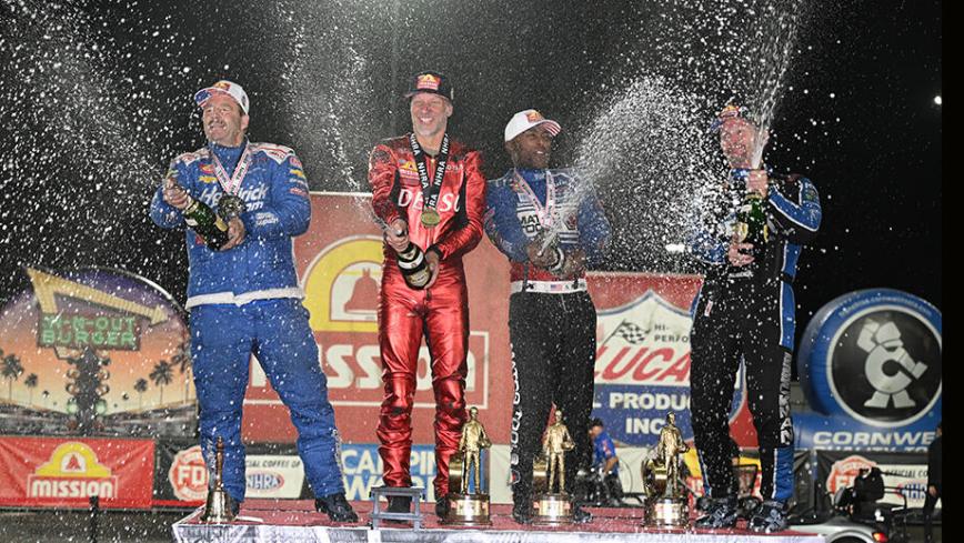 Beckman Claims Emotional Victory as NHRA Season Concludes at Pomona Finals