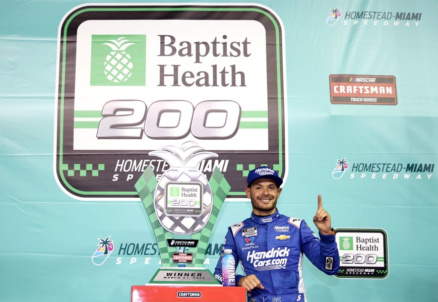 Larson Overcomes Late-Race Spin to Claim Baptist Health 200 Truck Series Victory