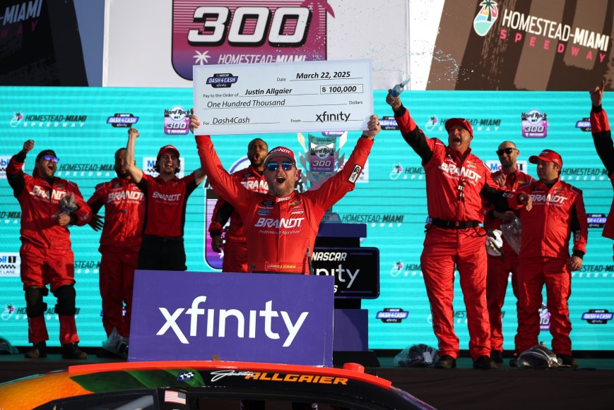 Allgaier Steals Hard Rock Bet 300 Victory in Xfinity Series Thriller