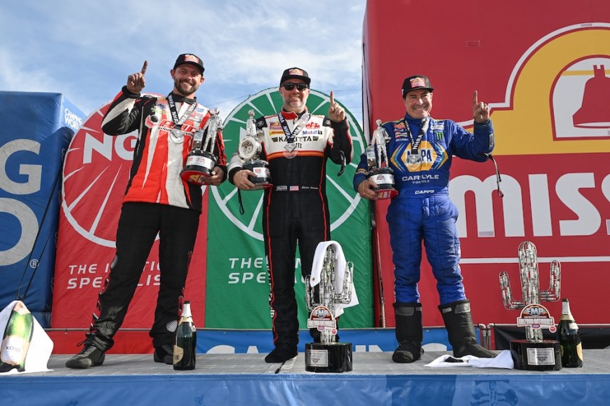 Capps, Langdon, Glenn Roll to Wins at NHRA Arizona Nationals
