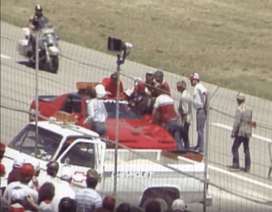 Exactly 40 years ago, millions of NASCAR fans watched the wildest ride in Talladega history