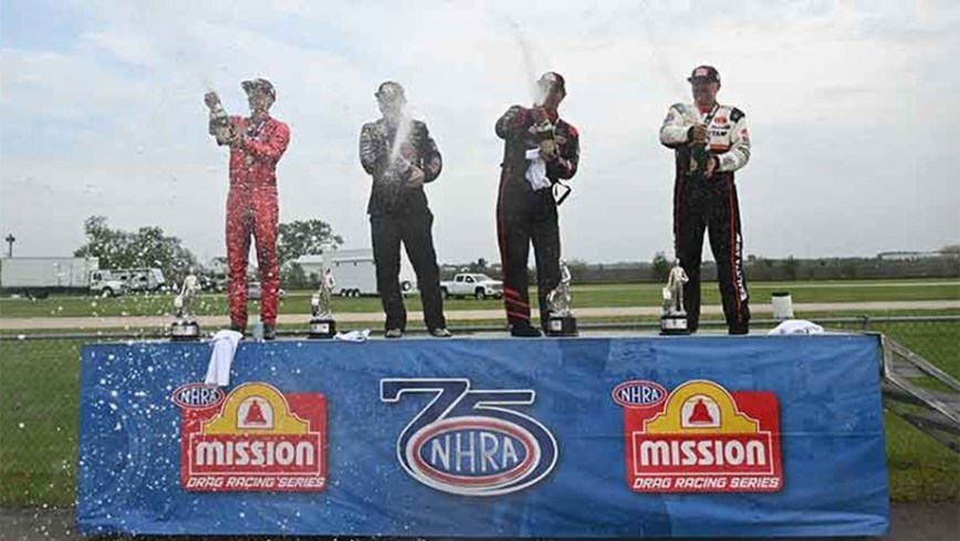 Langdon, Green, Stanfield and M. Smith Claim Chicago NHRA Wins